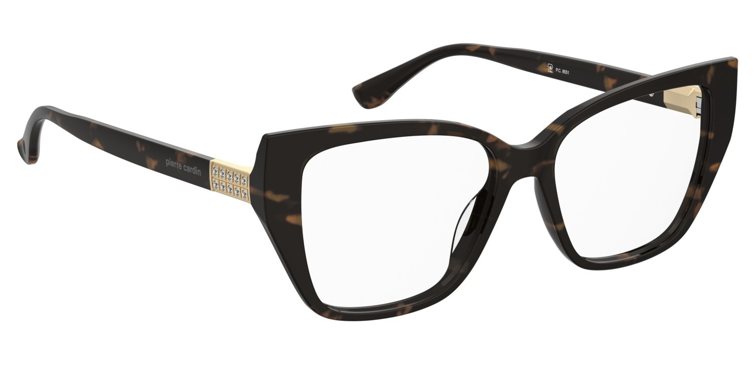 Eyeglasses Pierre Cardin P.c. 8551 110538 086 color havana shape butterfly 