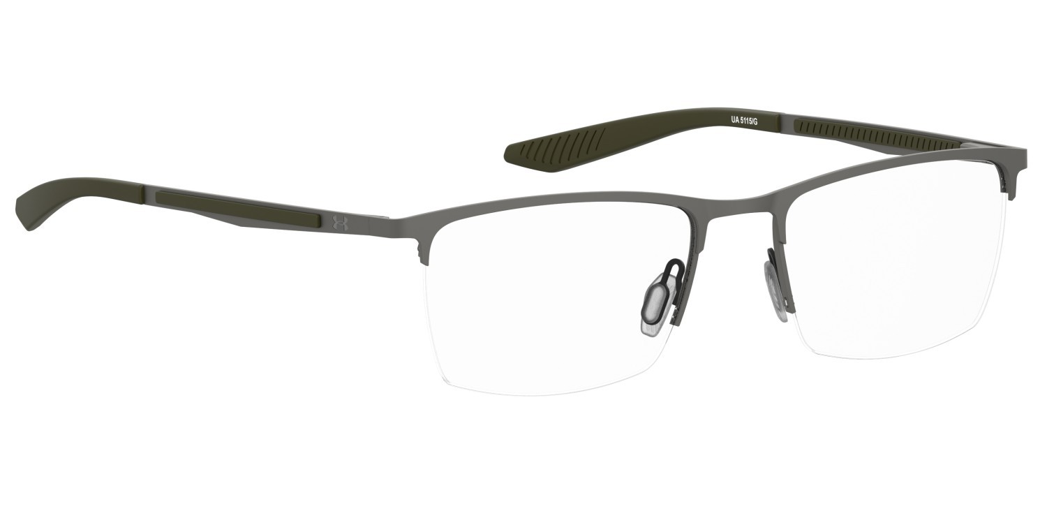 Eyeglasses Under Armour Ua 5115/G 110550 0OC color matte dark ruthenium green shape rectangle 