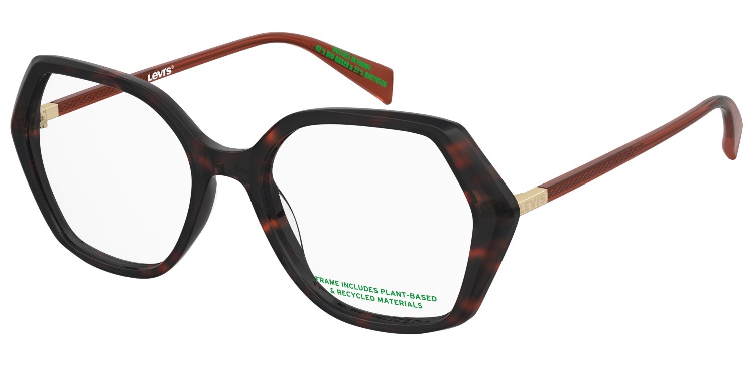 Brillen Levi's Lv 1105 110694 086 farbe havana form rechteckig 