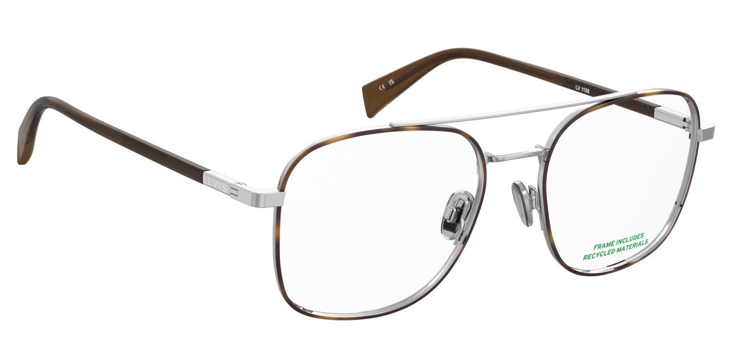 Brillen Levi's Lv 1108 110697 8JD farbe palladium havana form rechteckig 