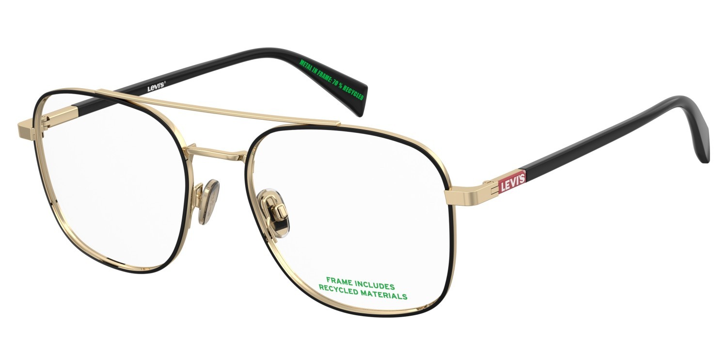 Eyeglasses Levi's Lv 1108 110697 RHL color gold black 2 shape rectangle 