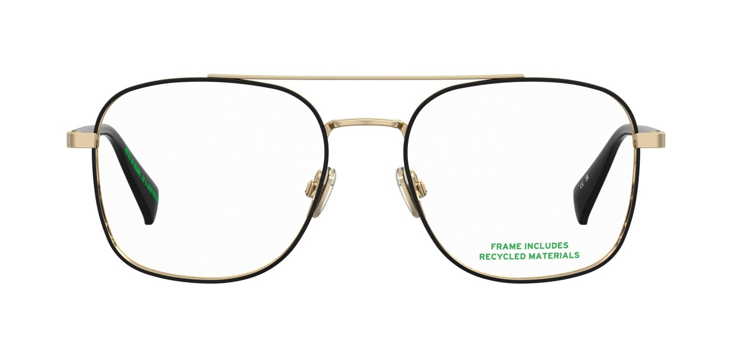 Eyeglasses Levi's Lv 1108 110697 RHL color gold black 2 shape rectangle 