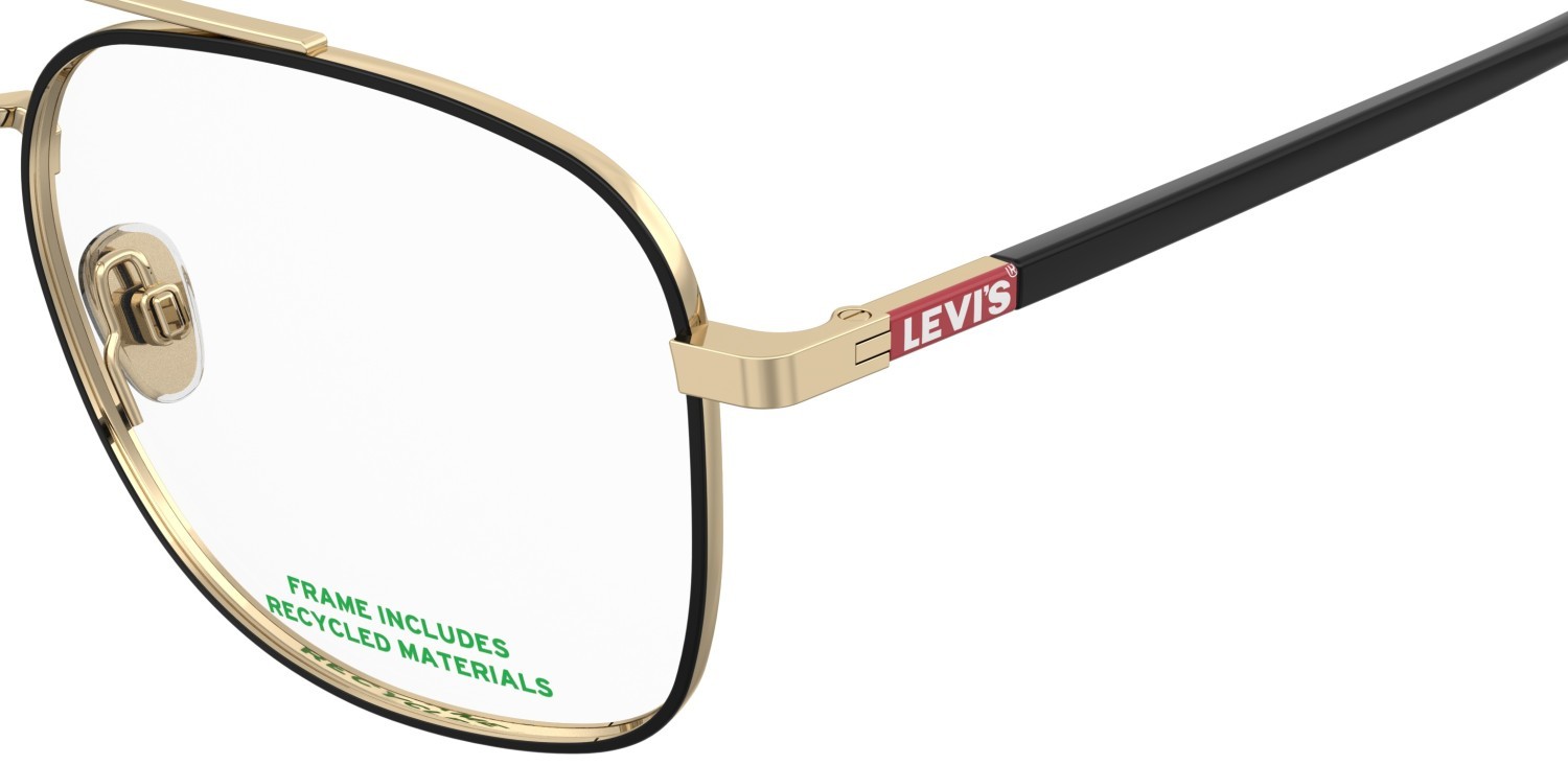 Eyeglasses Levi's Lv 1108 110697 RHL color gold black 2 shape rectangle 