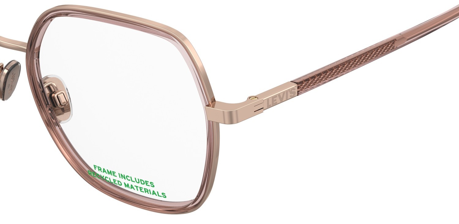 Brillen Levi's Lv 1109 110700 EYR farbe gold pink form rechteckig 
