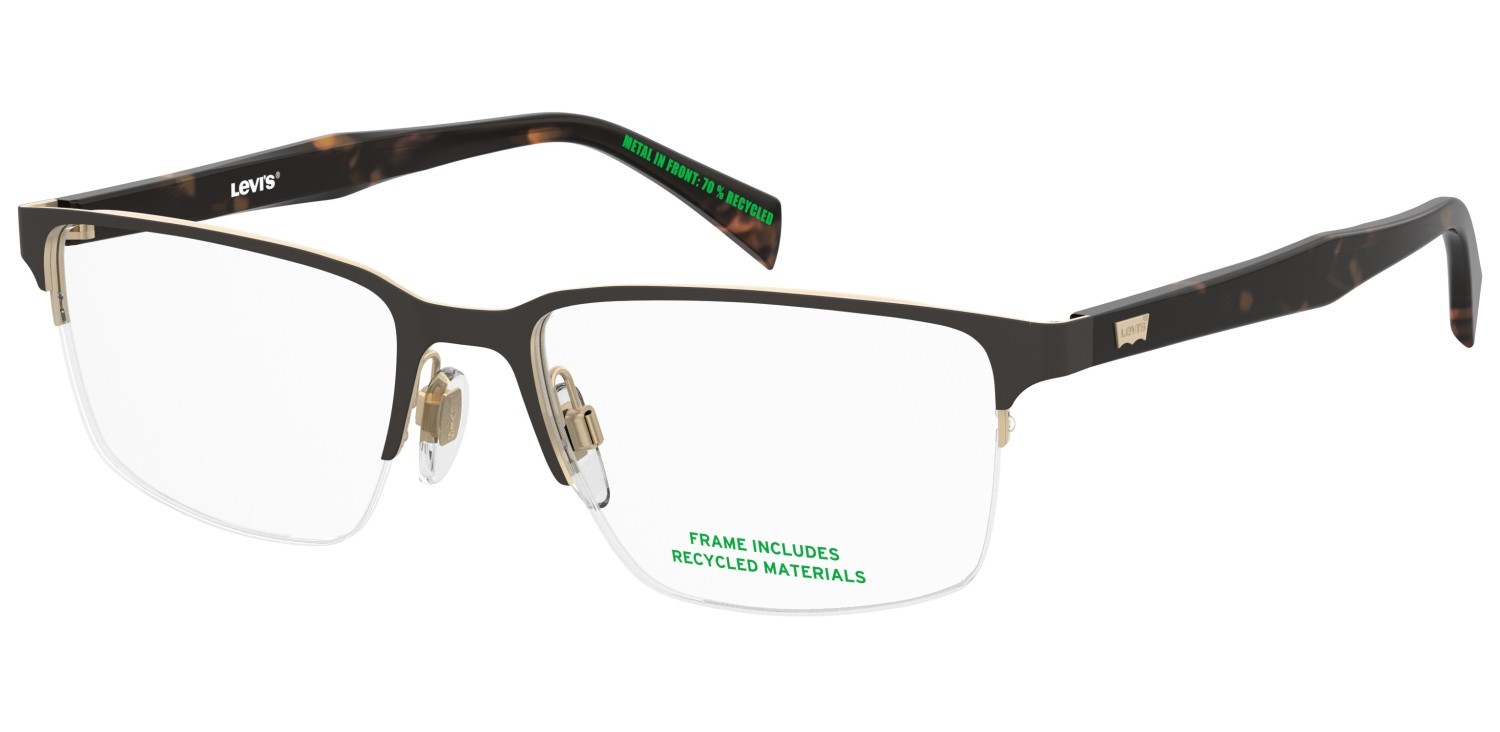 Eyeglasses Levi's Lv 5098 110702 I46 color matte black gold shape rectangle 