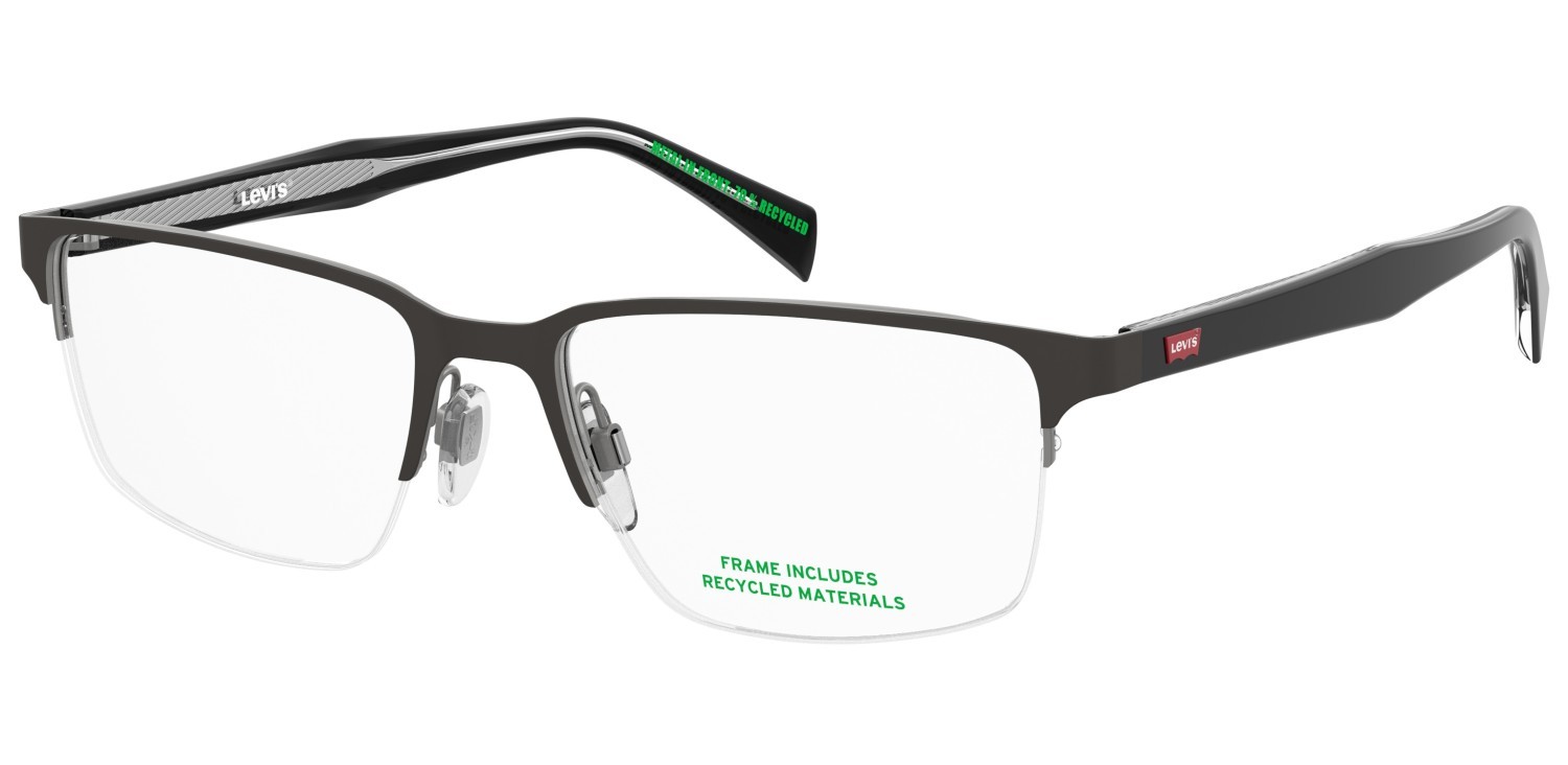 Brillen Levi's Lv 5098 110702 TI7 farbe matte black ruthenium form rechteckig 