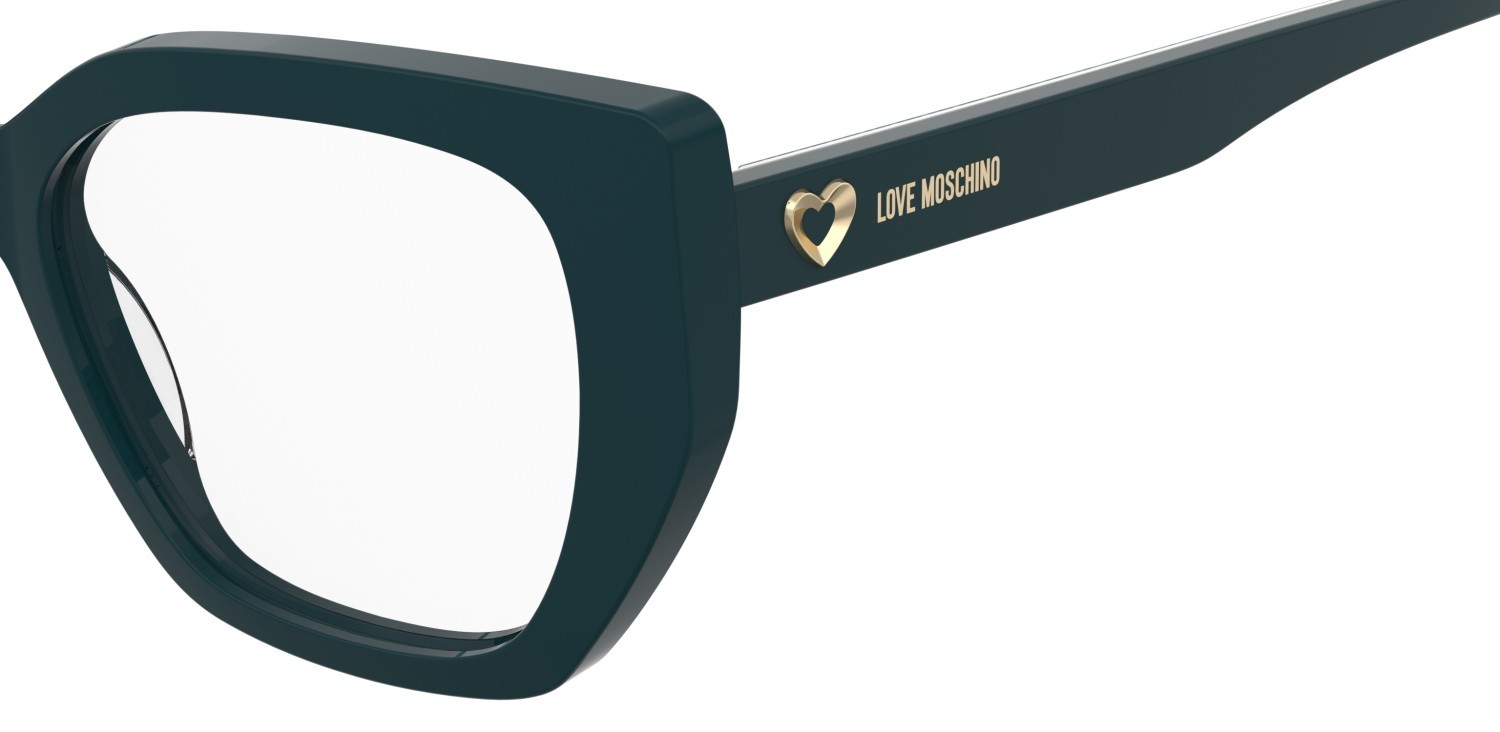Eyeglasses Moschino Love Mol672 110707 6HO color green pattern shape cat eye 