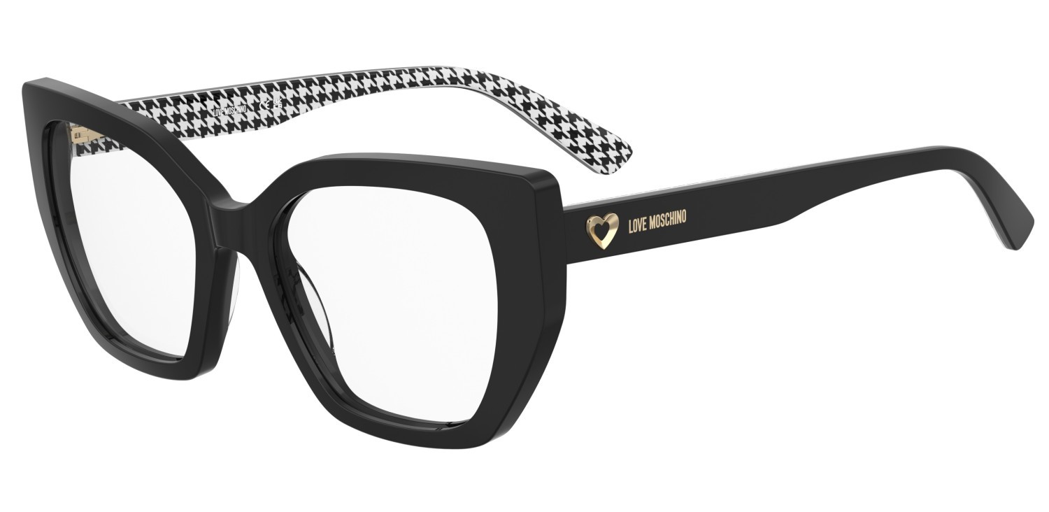 Eyeglasses Moschino Love Mol672 110707 7RM color pattern black shape cat eye 