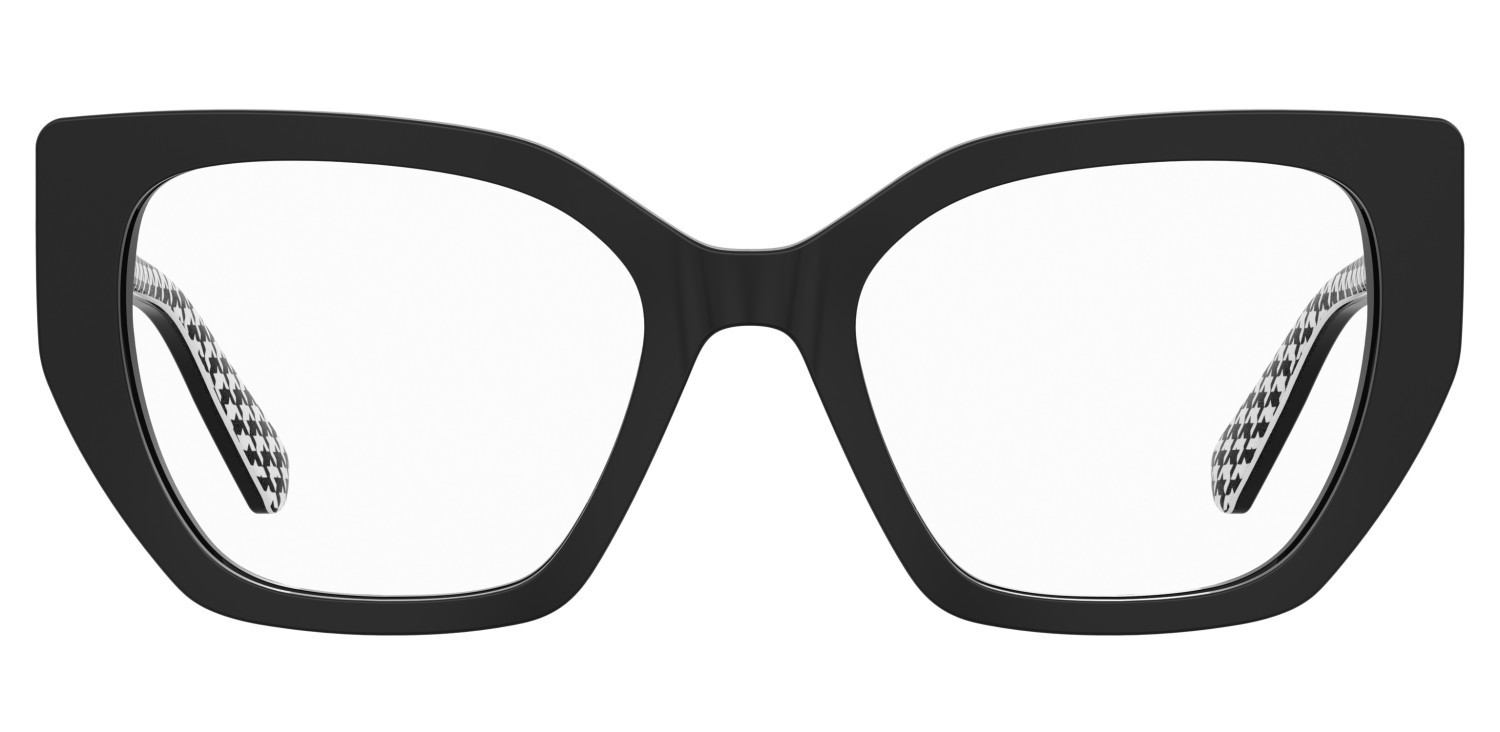 Eyeglasses Moschino Love Mol672 110707 7RM color pattern black shape cat eye 