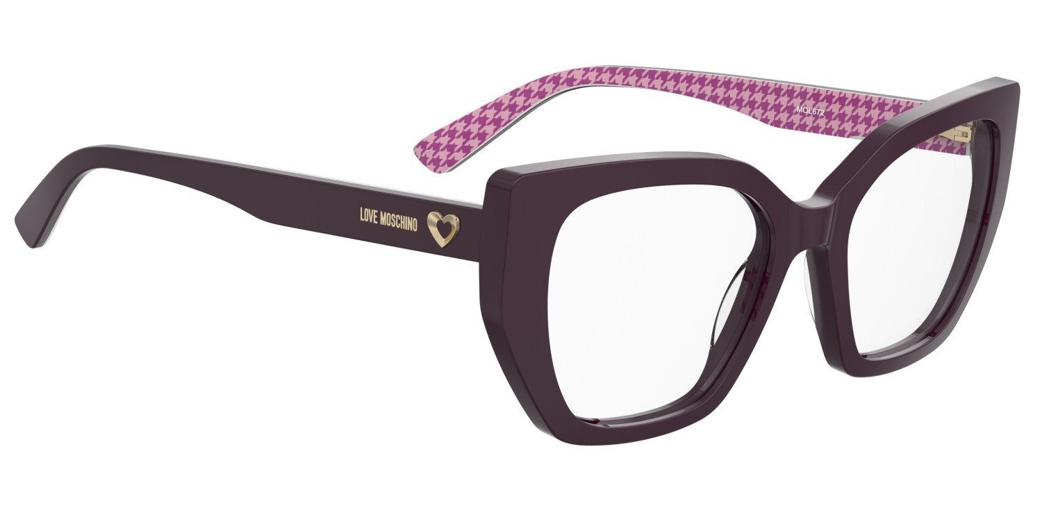 Occhiali da vista Moschino Love Mol672 110707 BPK colore pattern violet forma cat eye 