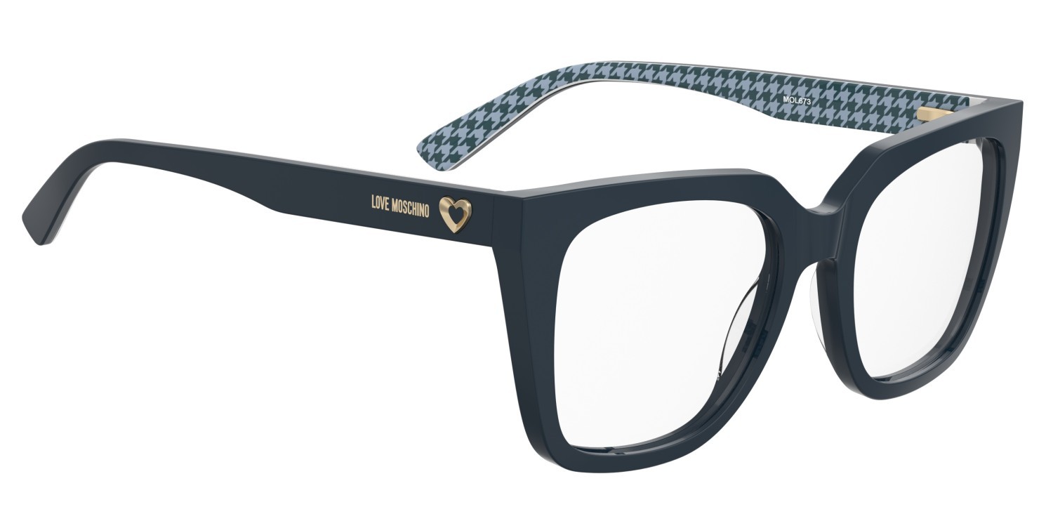 Occhiali da vista Moschino Love Mol673 110709 S6F colore blue pattern forma quadrato 