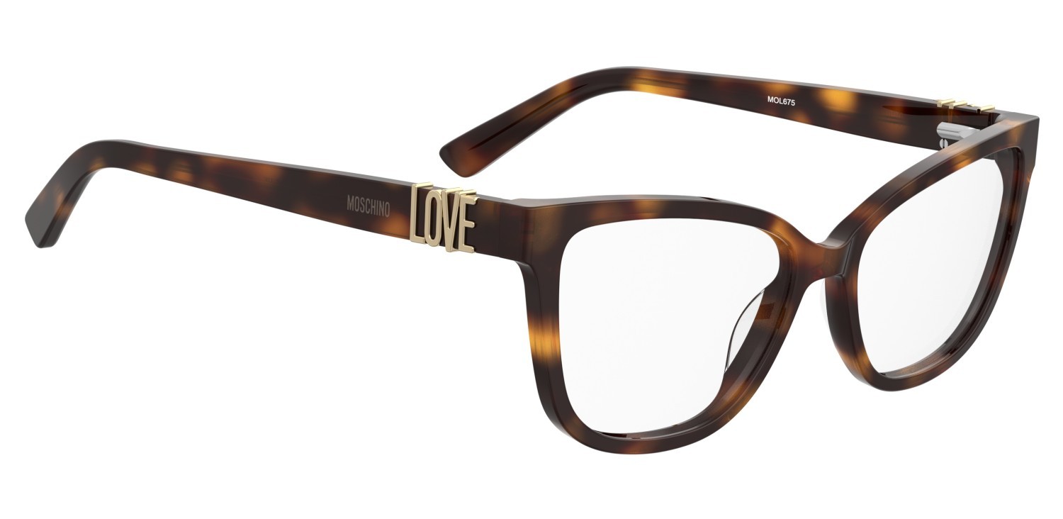 Occhiali da vista Moschino Love Mol675 110711 05L colore havana 2 forma cat eye 