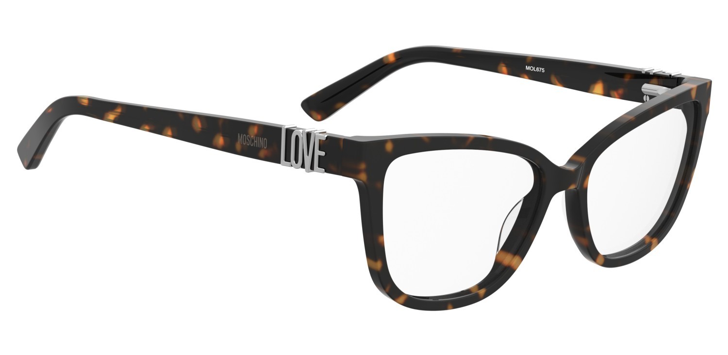 Eyeglasses Moschino Love Mol675 110711 086 color havana shape cat eye 