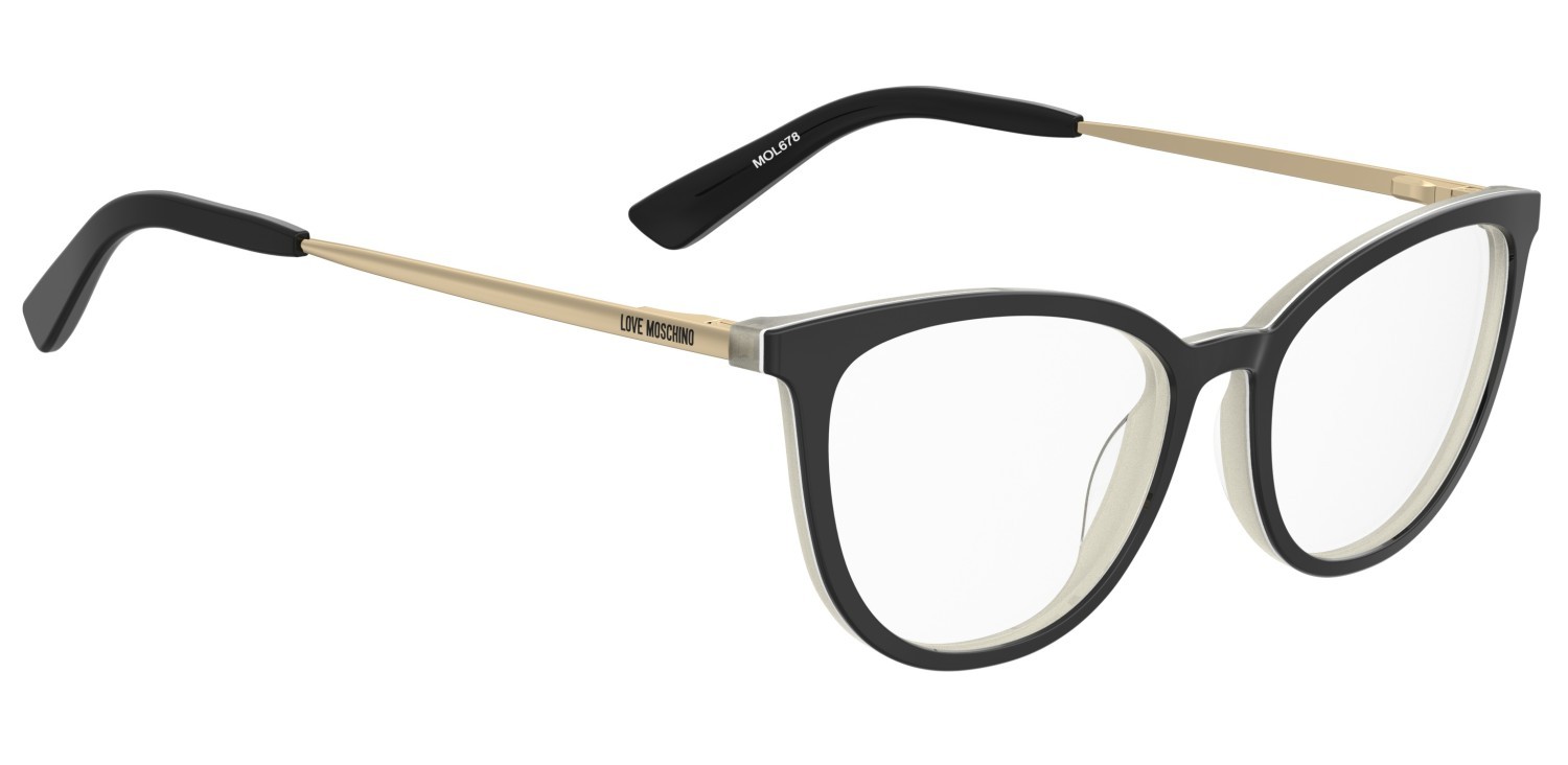 Eyeglasses Moschino Love Mol678 110717 807 color black shape cat eye 