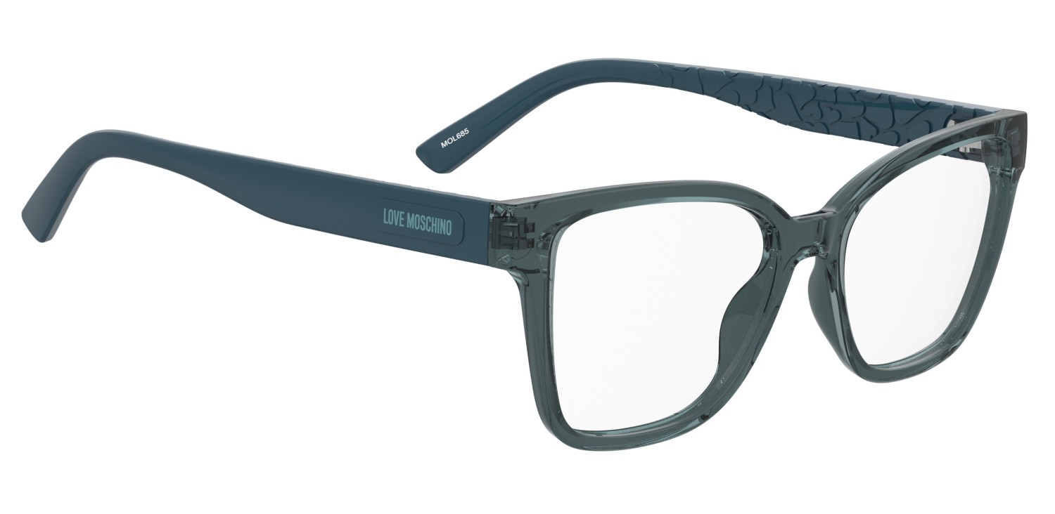 Eyeglasses Moschino Love Mol685 110719 ZI9 color teal shape rectangle 