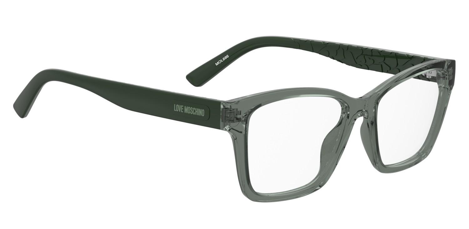 Eyeglasses Moschino Love Mol686 110721 1ED color green shape rectangle 