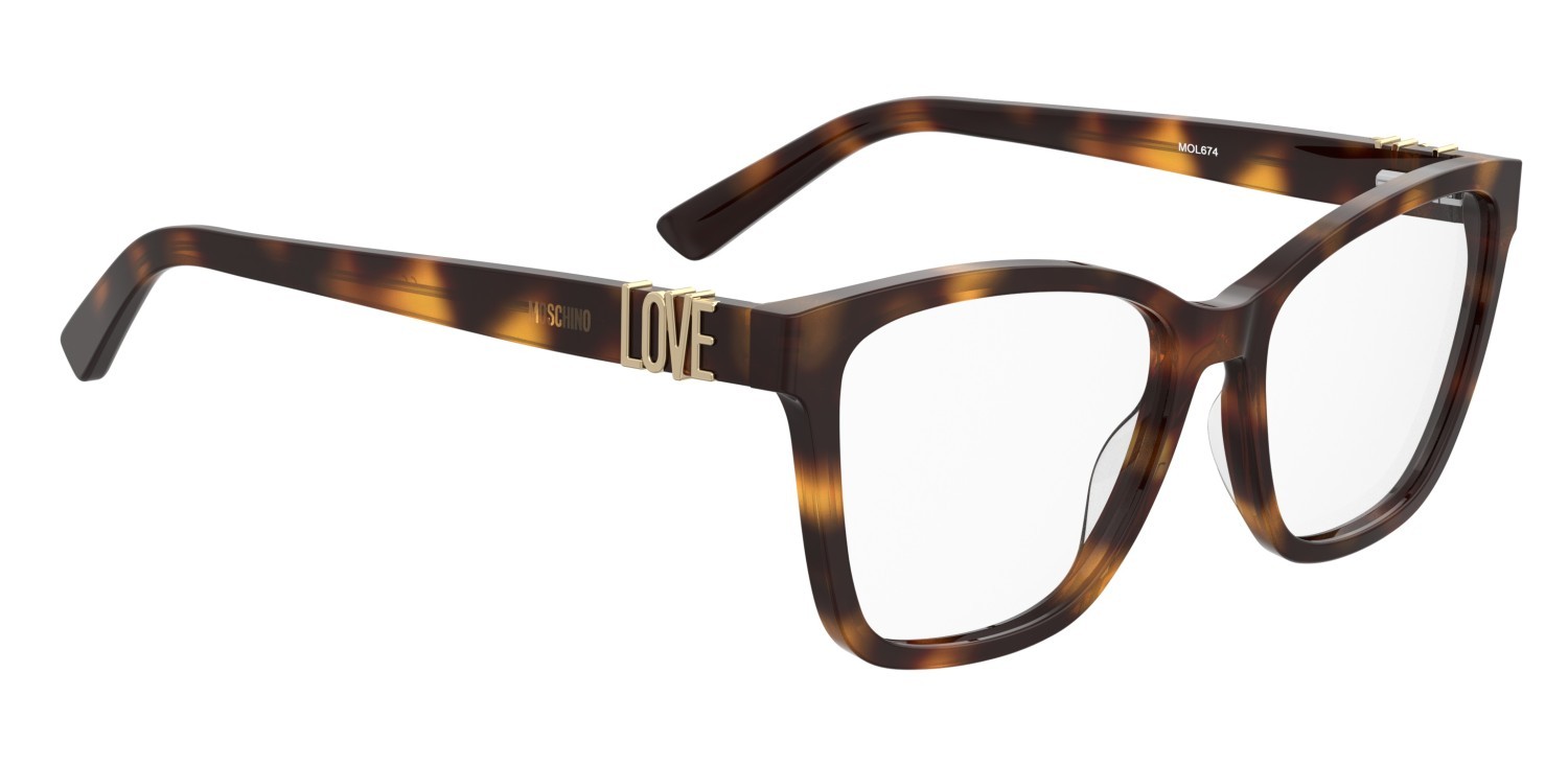 Eyeglasses Moschino Love Mol674 110723 05L color havana 2 shape square 