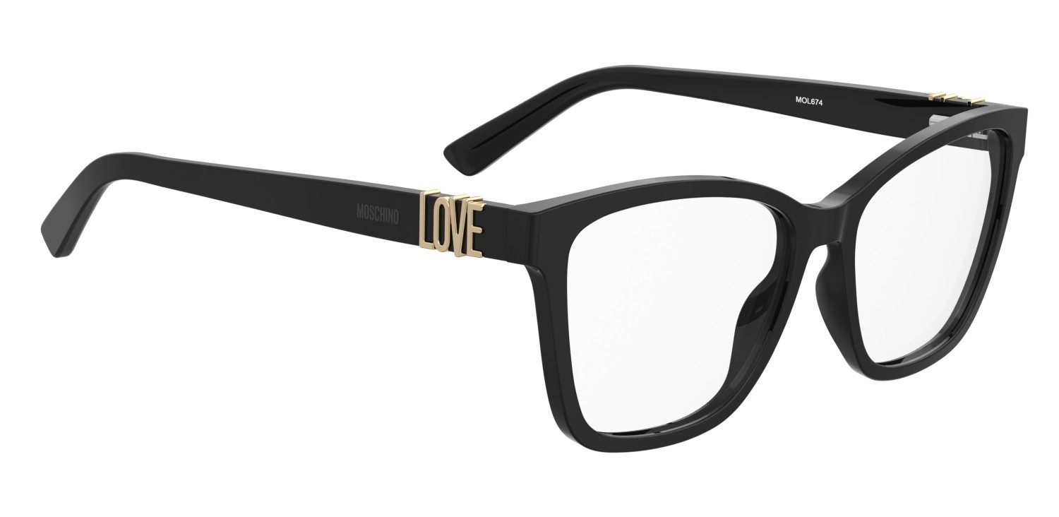 Eyeglasses Moschino Love Mol674 110723 807 color black shape square 