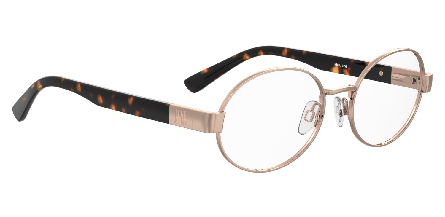 Occhiali da vista Moschino Love Mol676 110752 DDB colore gold copper forma ovale 