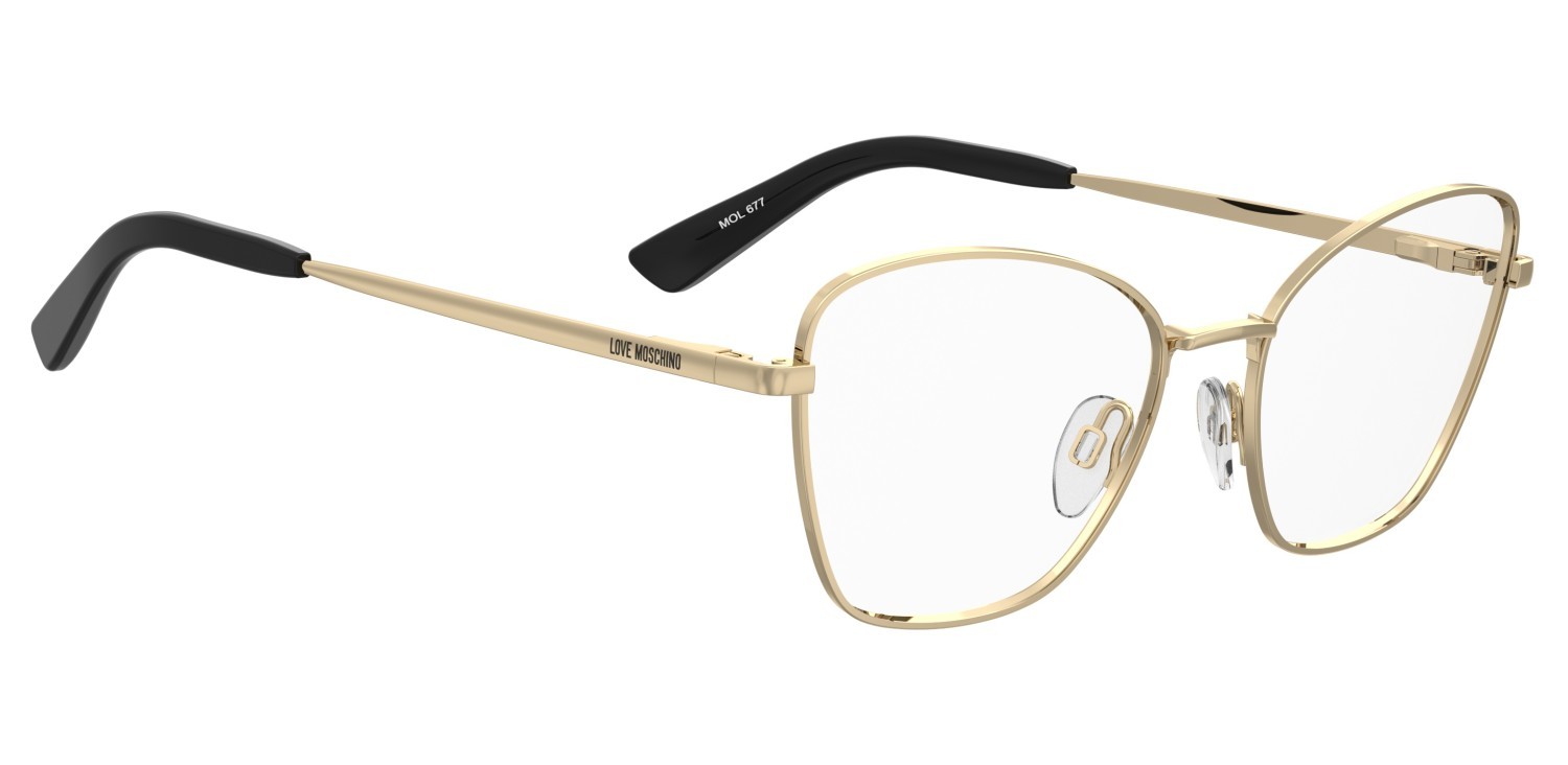 Occhiali da vista Moschino Love Mol677 110753 000 colore rose gold forma cat eye 