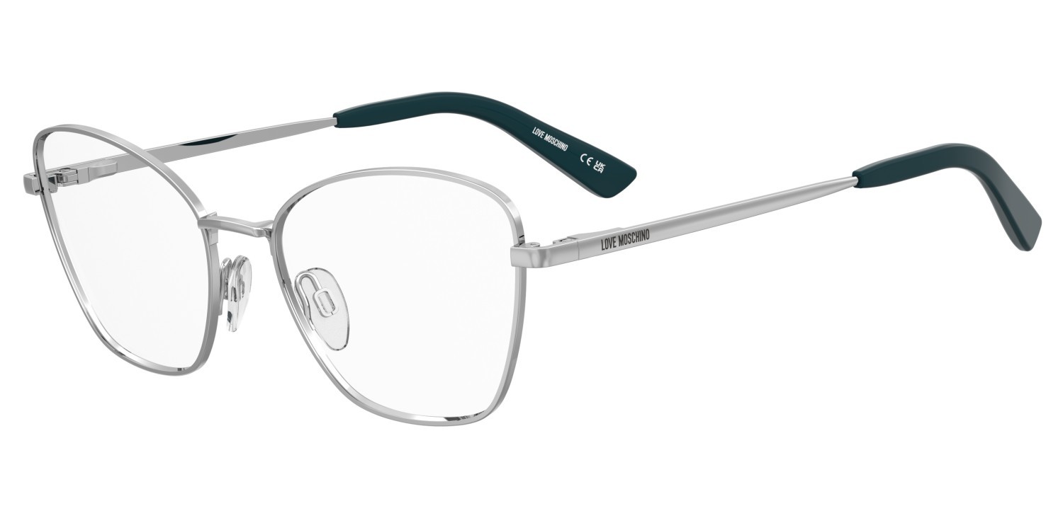 Occhiali da vista Moschino Love Mol677 110753 010 colore palladium forma cat eye 