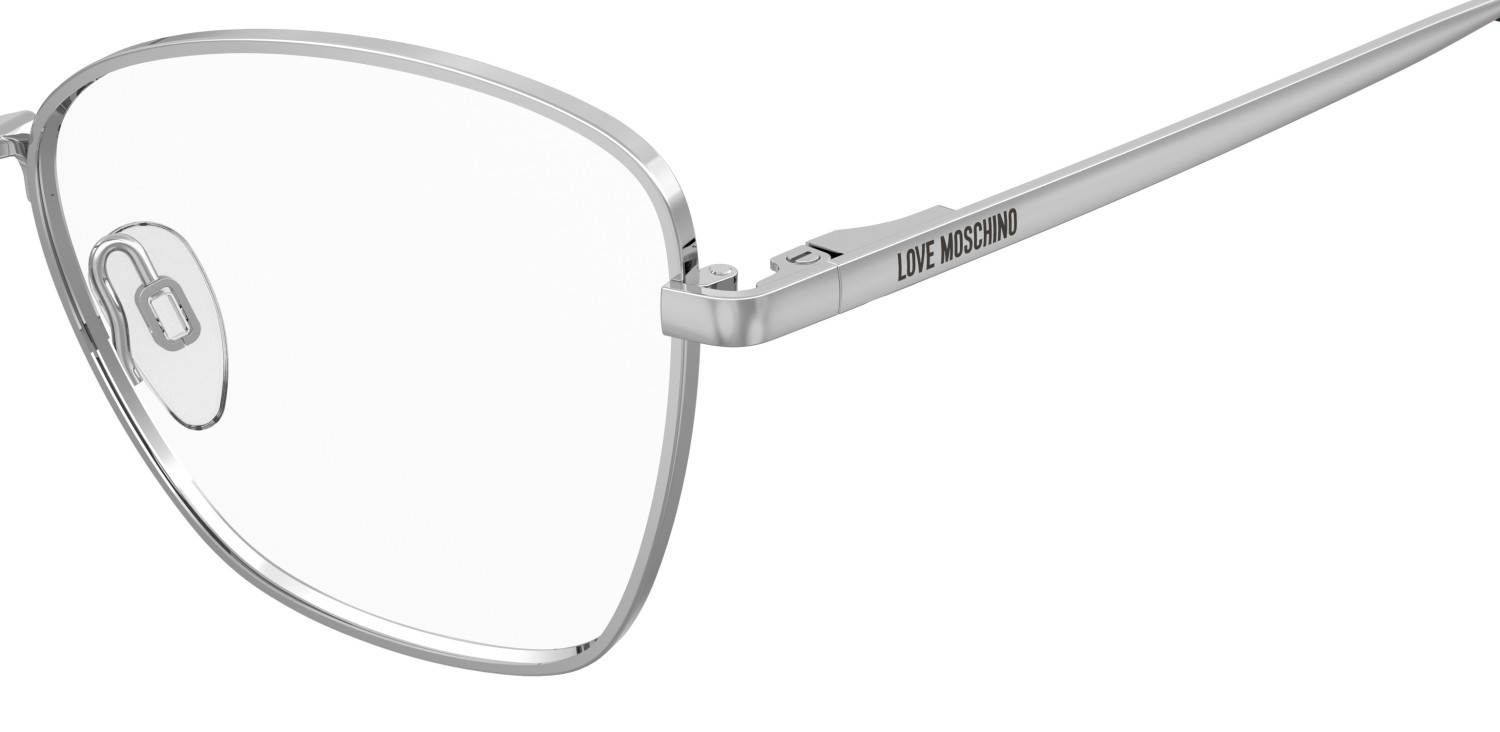 Occhiali da vista Moschino Love Mol677 110753 010 colore palladium forma cat eye 