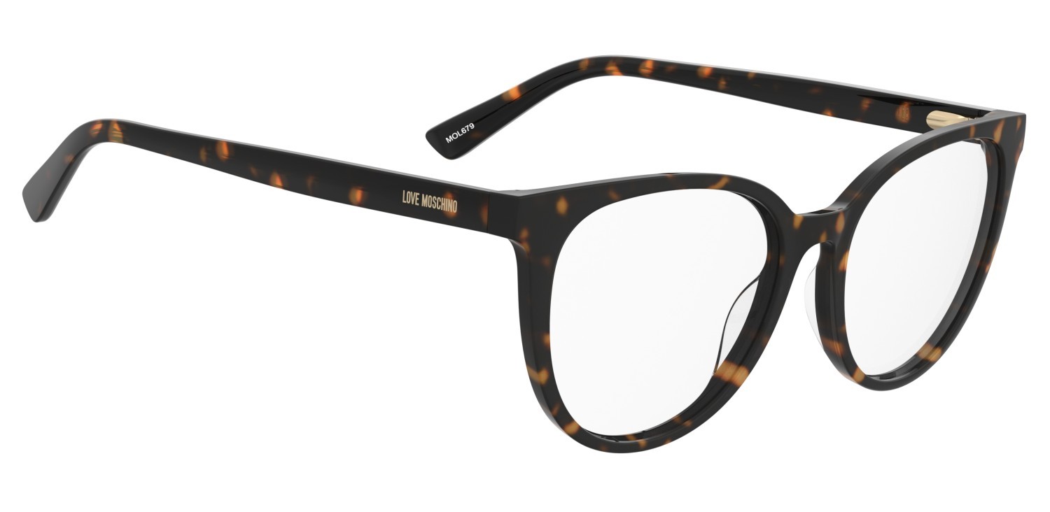 Eyeglasses Moschino Love Mol679 110754 086 color havana shape round 