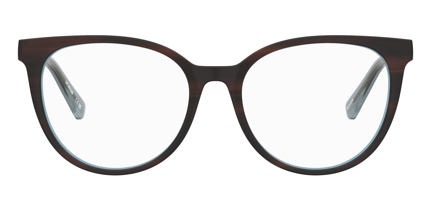 Occhiali da vista Moschino Love Mol679 110754 OFD colore gold dark horn forma rotondo 