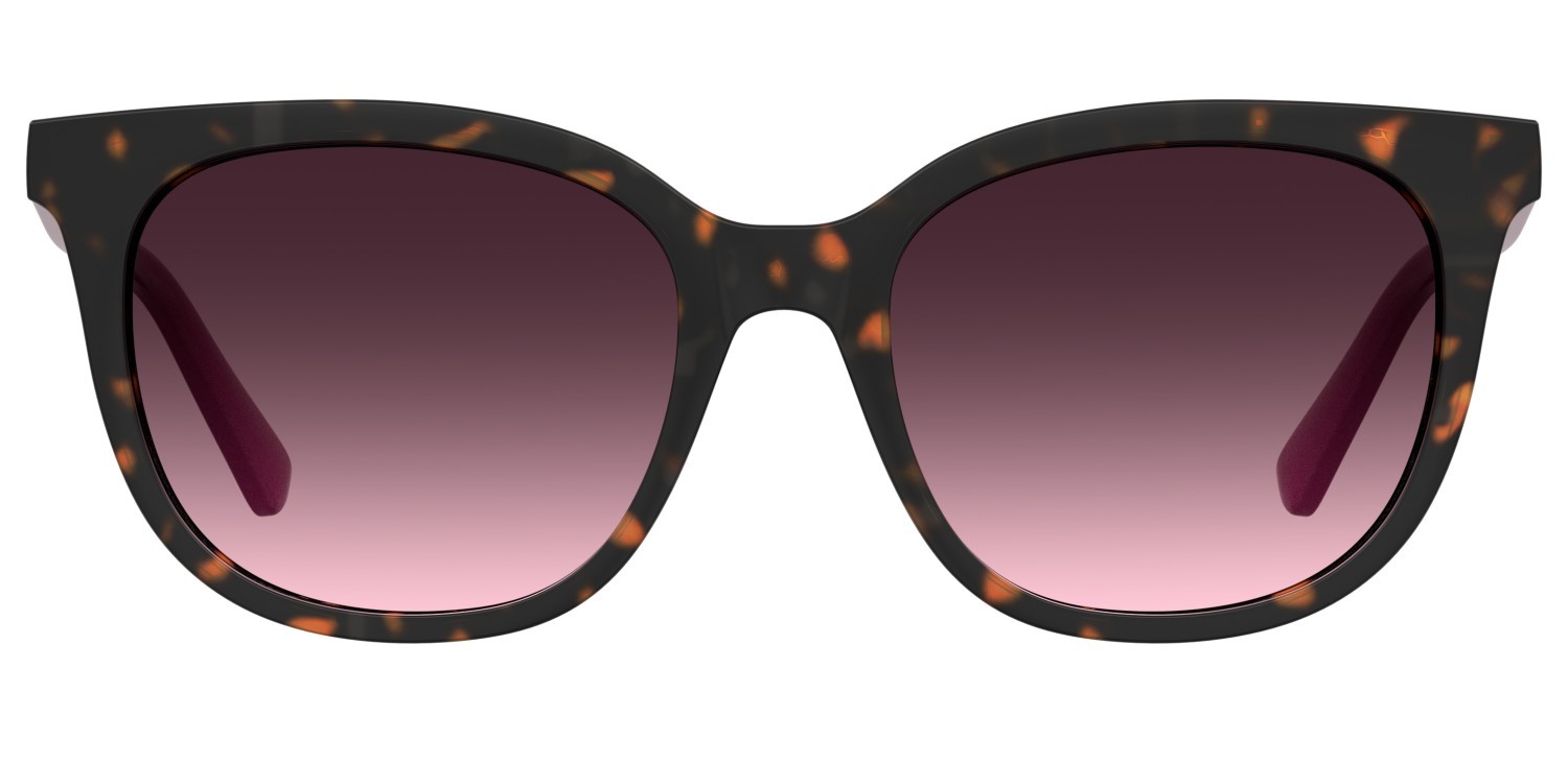 Eyeglasses Moschino Love Mol681/C 110759 086 color havana shape cat eye lenses violet shaded polarized