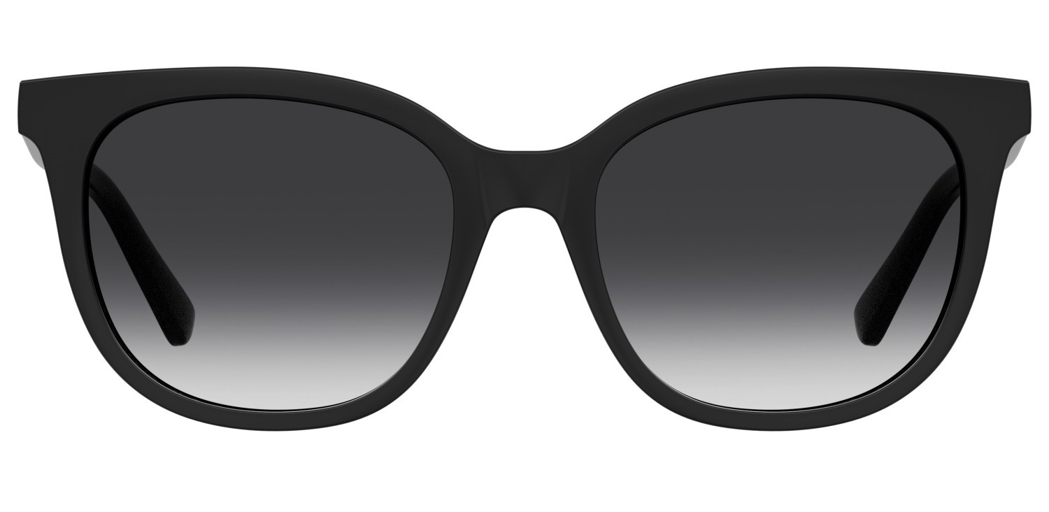 Eyeglasses Moschino Love Mol681/C 110759 807 color black shape cat eye lenses grey shaded polarized