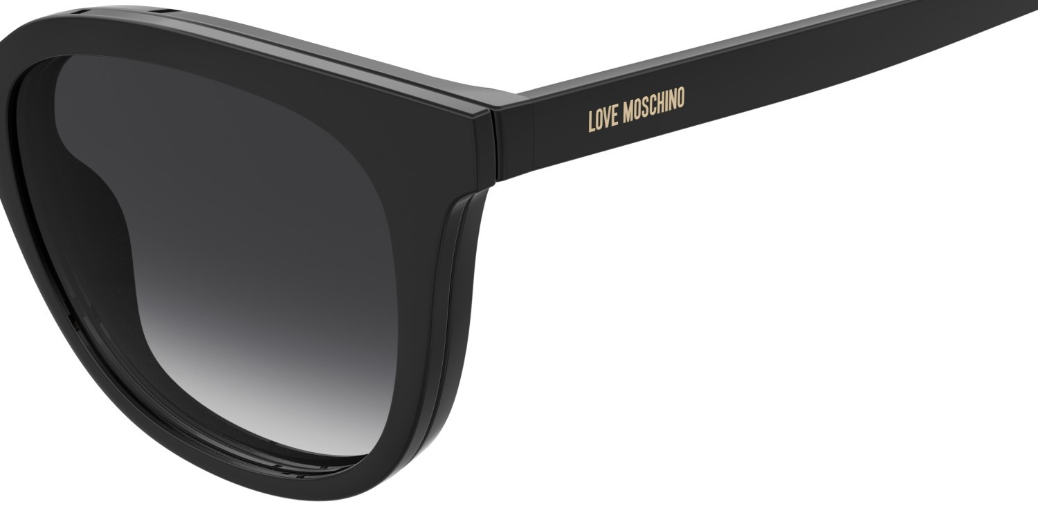 Eyeglasses Moschino Love Mol681/C 110759 807 color black shape cat eye lenses grey shaded polarized