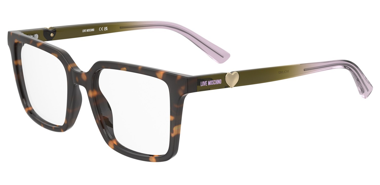 Occhiali da vista Moschino Love Mol682 110760 086 colore havana forma quadrato 