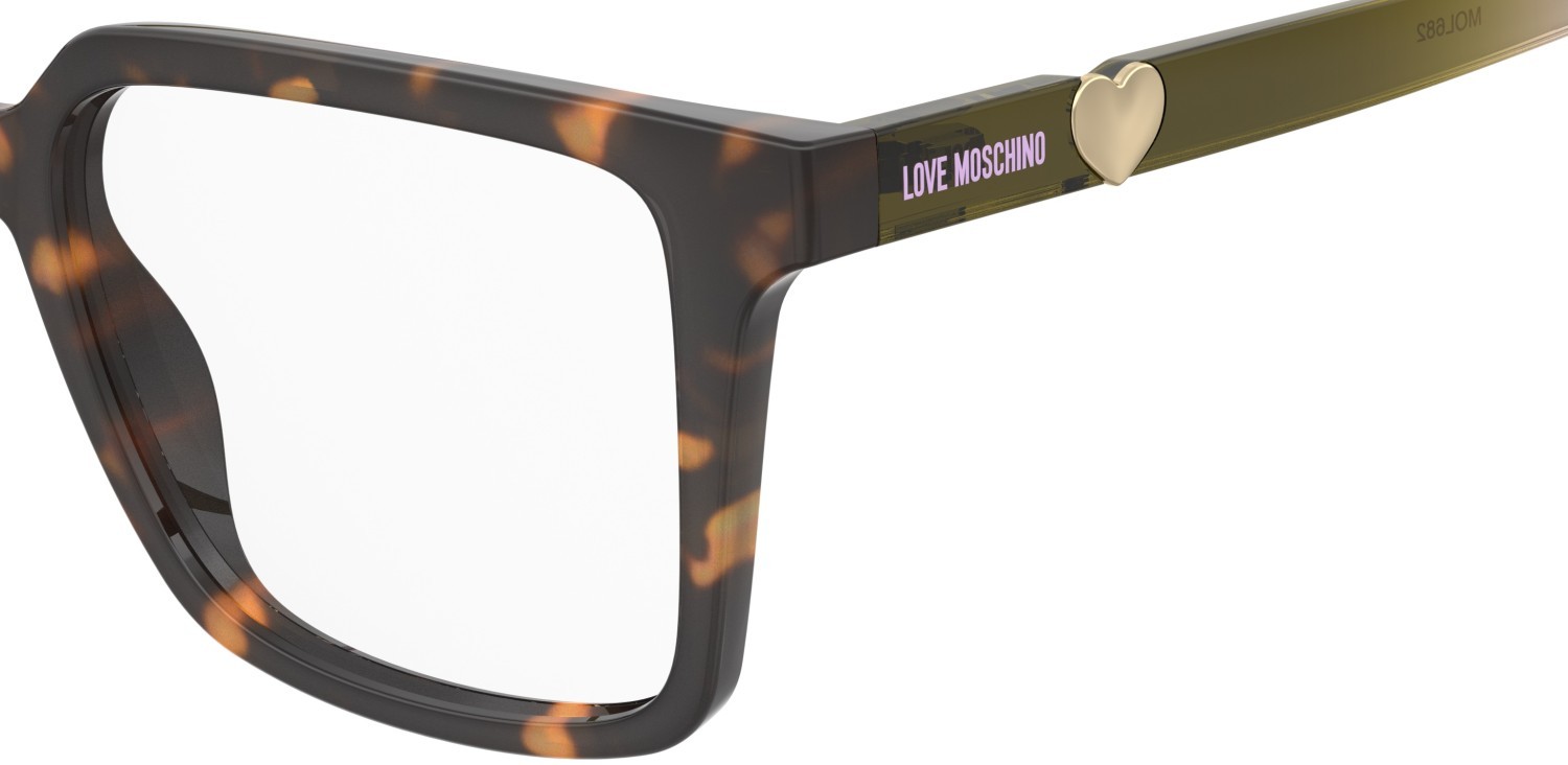 Occhiali da vista Moschino Love Mol682 110760 086 colore havana forma quadrato 