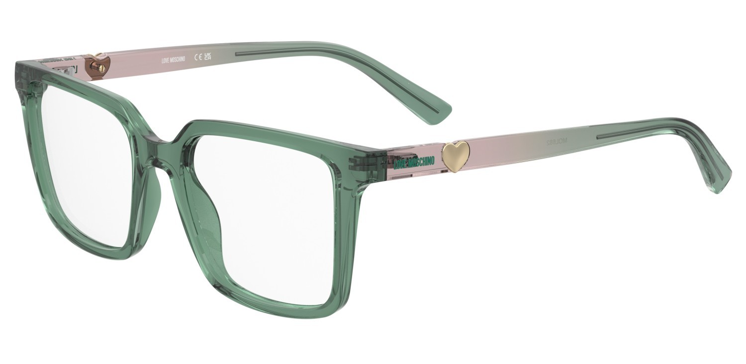 Eyeglasses Moschino Love Mol682 110760 1ED color green shape square 