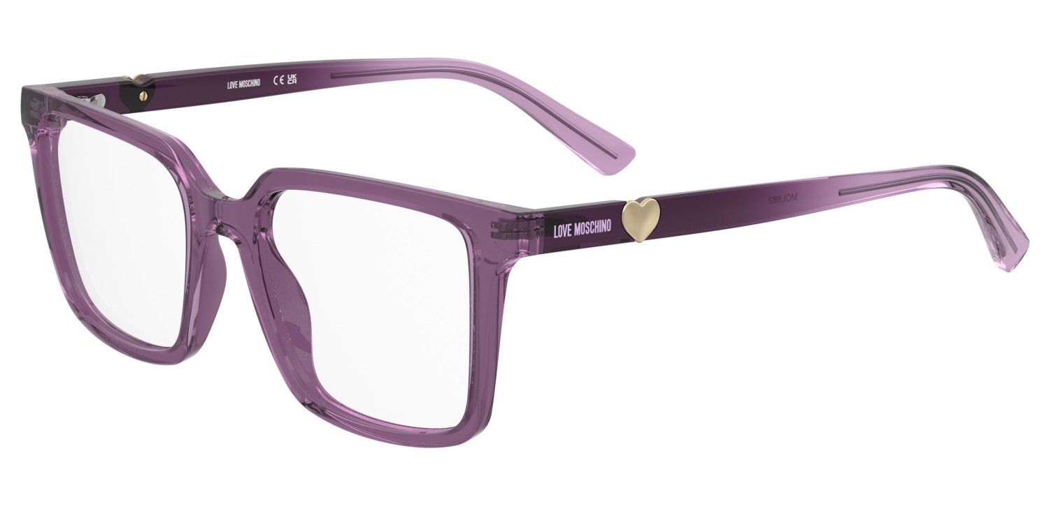 Eyeglasses Moschino Love Mol682 110760 B3V color violet shape square 