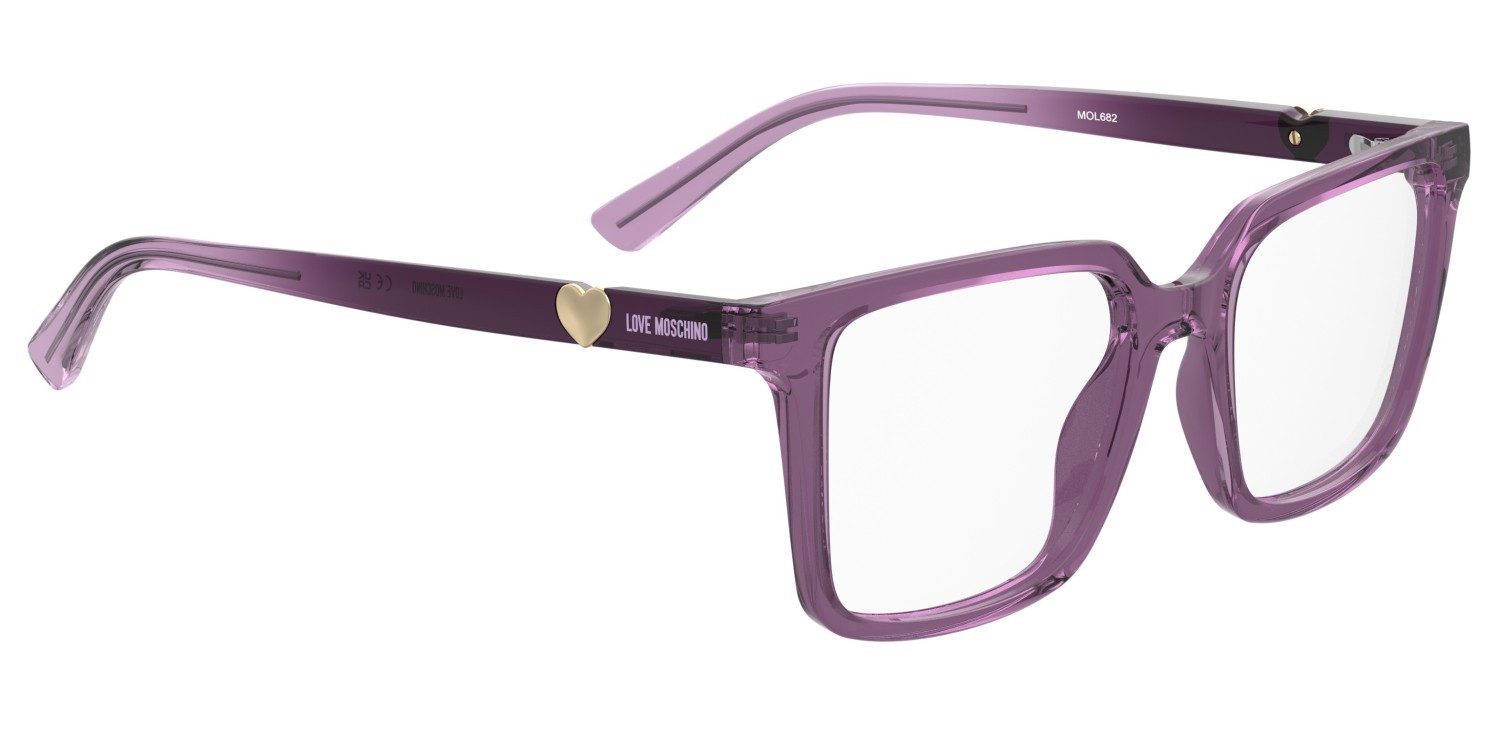 Eyeglasses Moschino Love Mol682 110760 B3V color violet shape square 