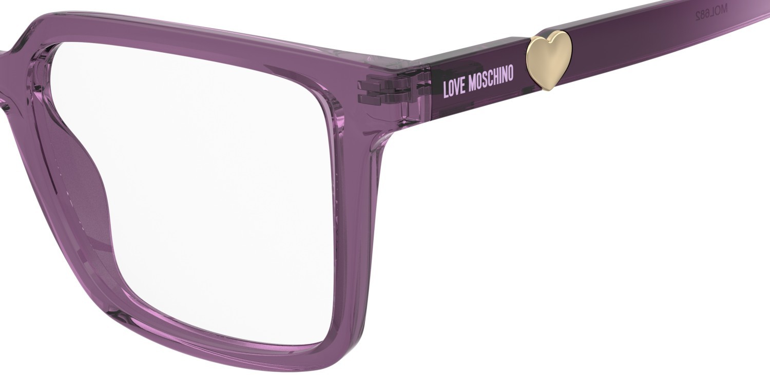 Eyeglasses Moschino Love Mol682 110760 B3V color violet shape square 