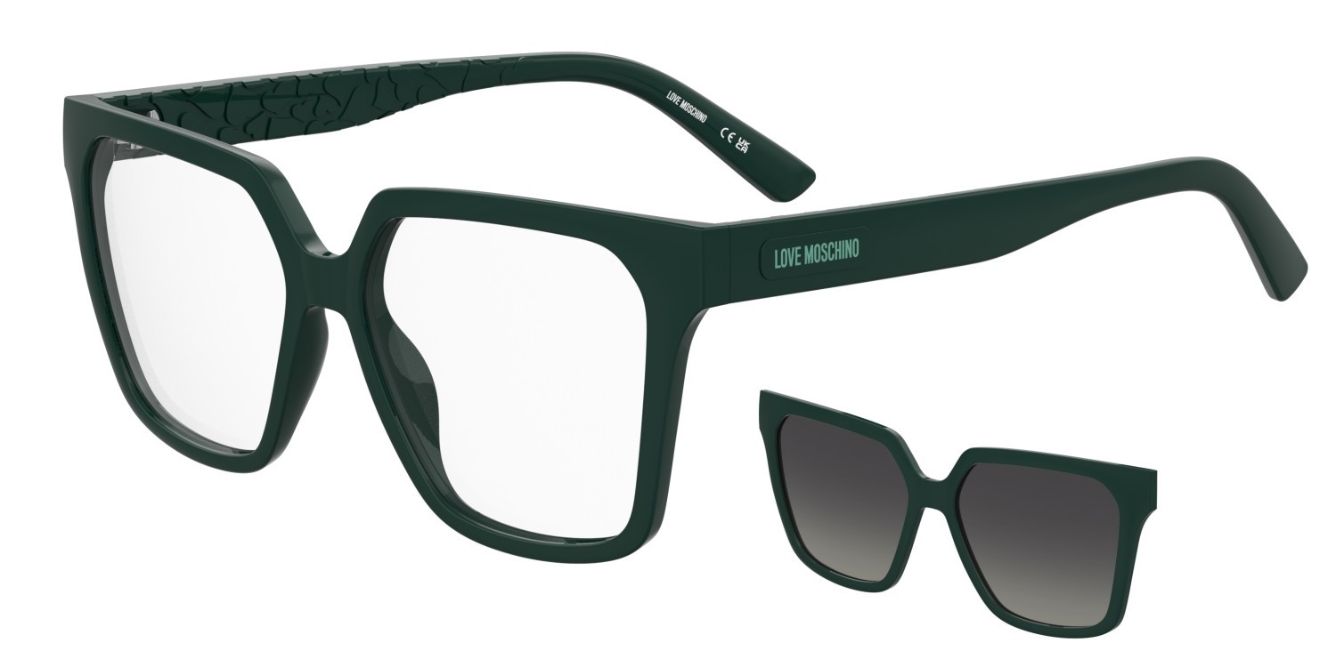 Eyeglasses Moschino Love Mol688/C 110762 1ED color green shape square lenses green shaded polarized