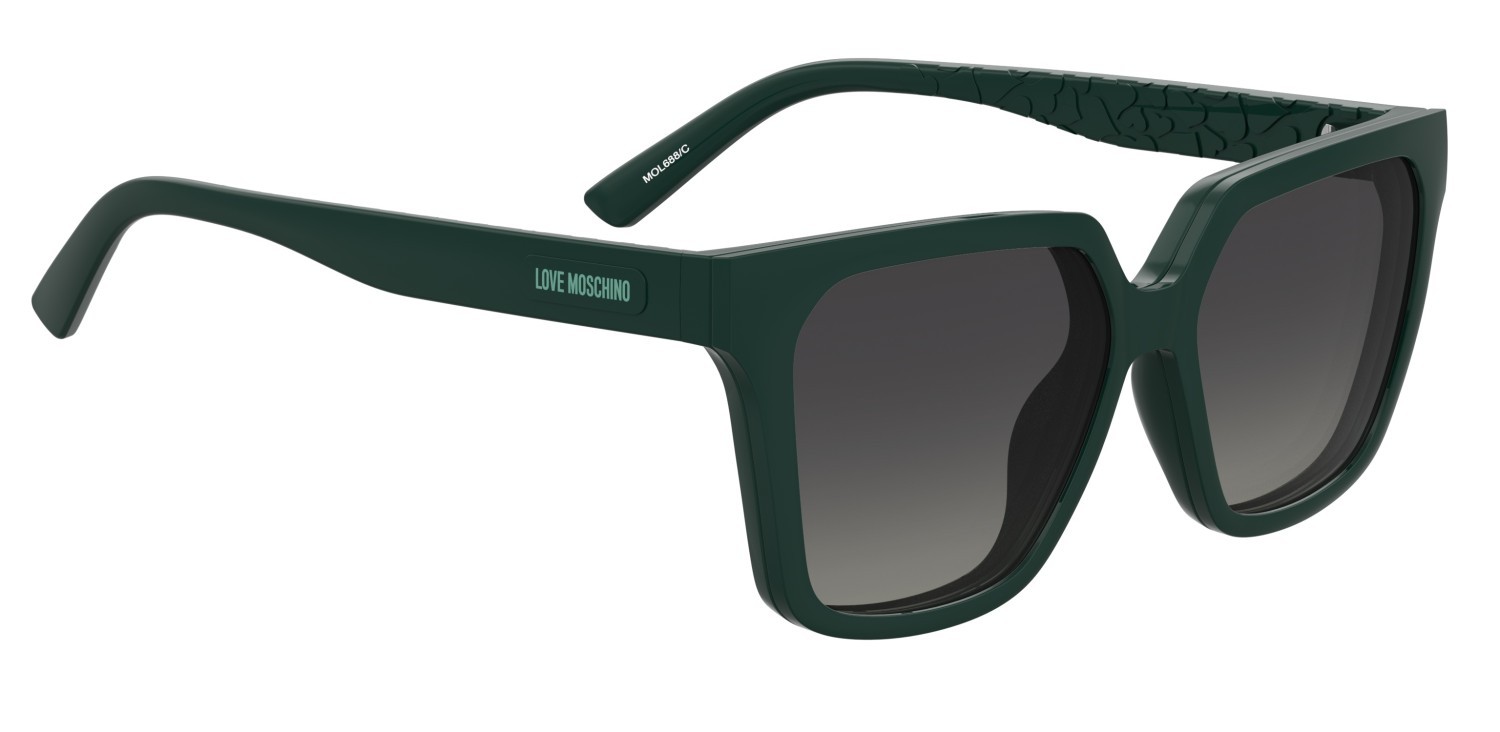 Eyeglasses Moschino Love Mol688/C 110762 1ED color green shape square lenses green shaded polarized
