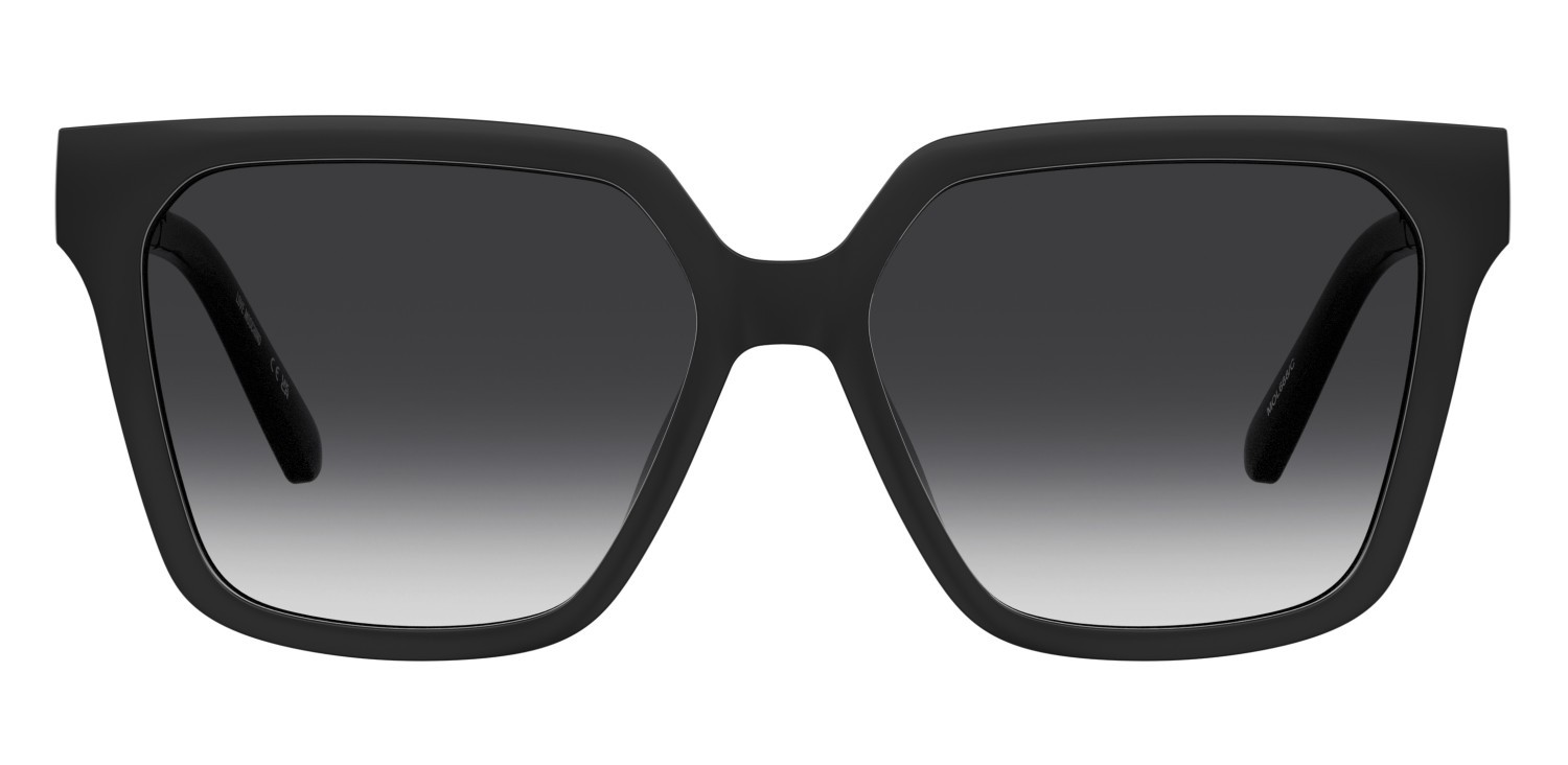 Eyeglasses Moschino Love Mol688/C 110762 807 color black shape square lenses grey shaded polarized