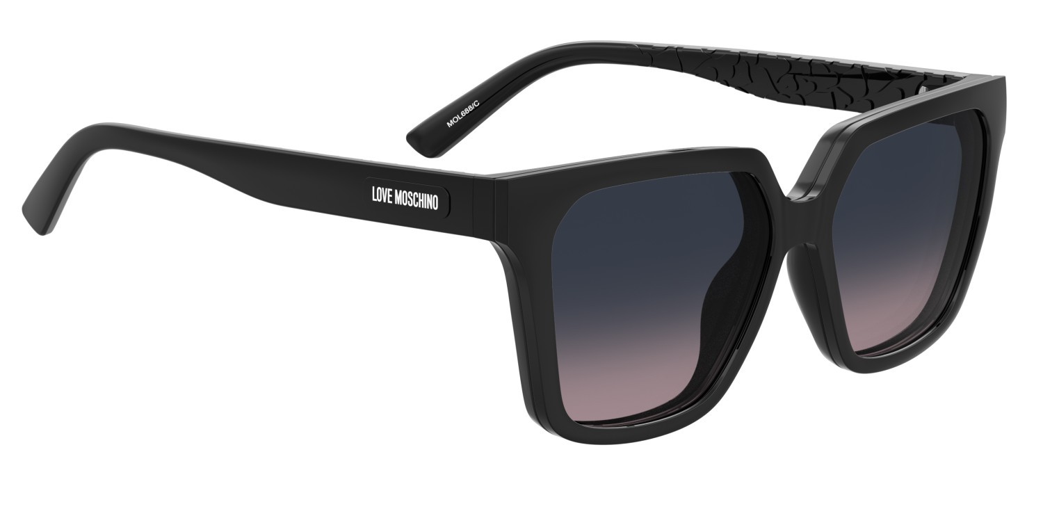 Occhiali da vista Moschino Love Mol688/C 110762 QFU colore black 6 forma quadrato lenti green shaded polarized