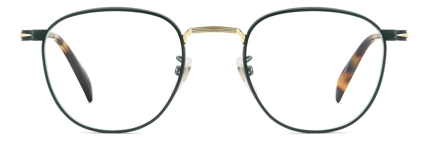 Occhiali da vista David Beckham Db 1241 110763 2M6 colore matt green havana forma rotondo 