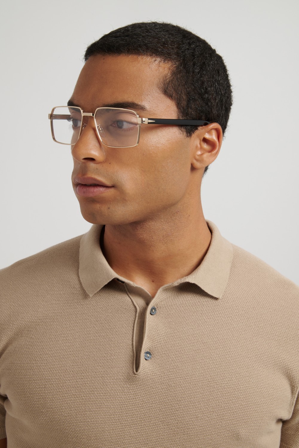 Eyeglasses David Beckham Db 7166 110826 RHL color gold black 2 shape square 