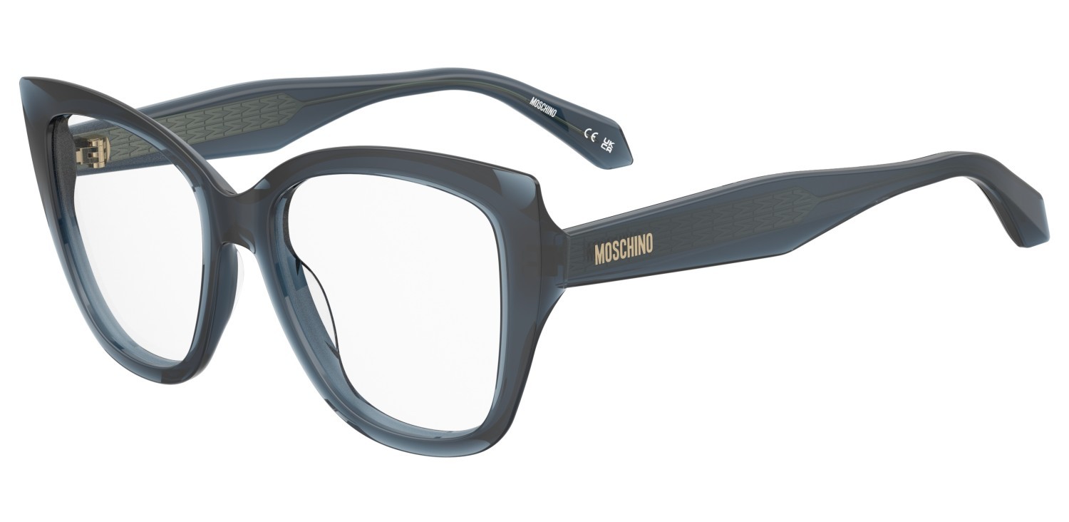 Occhiali da vista Moschino Mos665 110873 ZI9 colore teal forma cat eye 