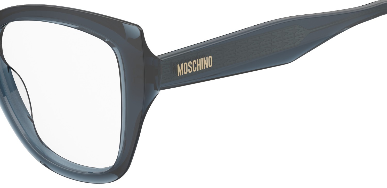 Occhiali da vista Moschino Mos665 110873 ZI9 colore teal forma cat eye 