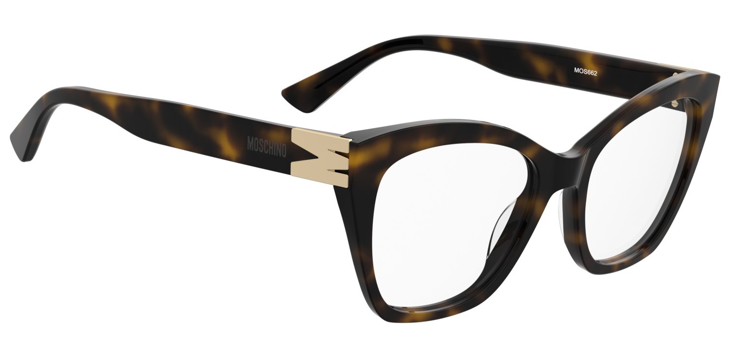 Eyeglasses Moschino Mos662 110874 086 color havana shape cat eye 