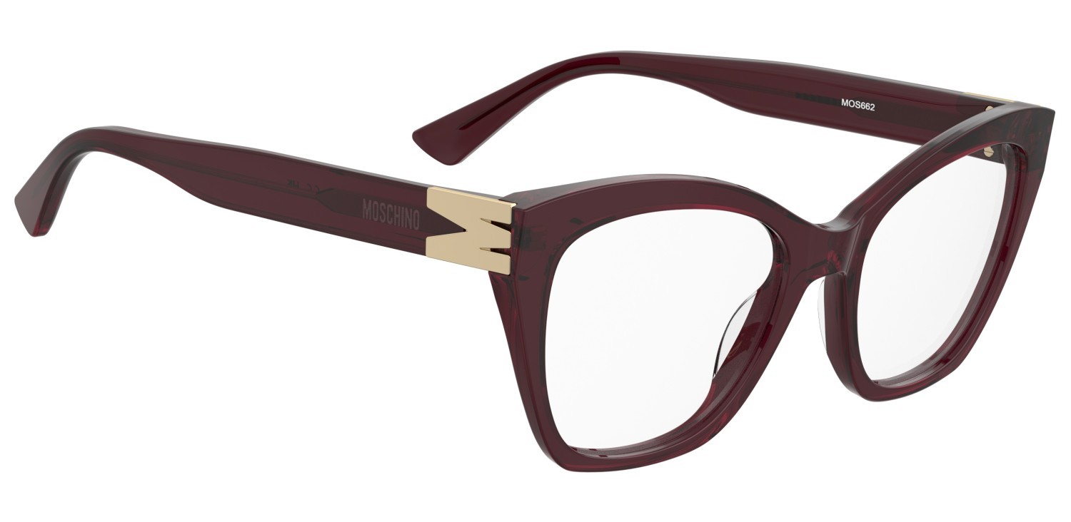 Eyeglasses Moschino Mos662 110874 C9A color red shape cat eye 