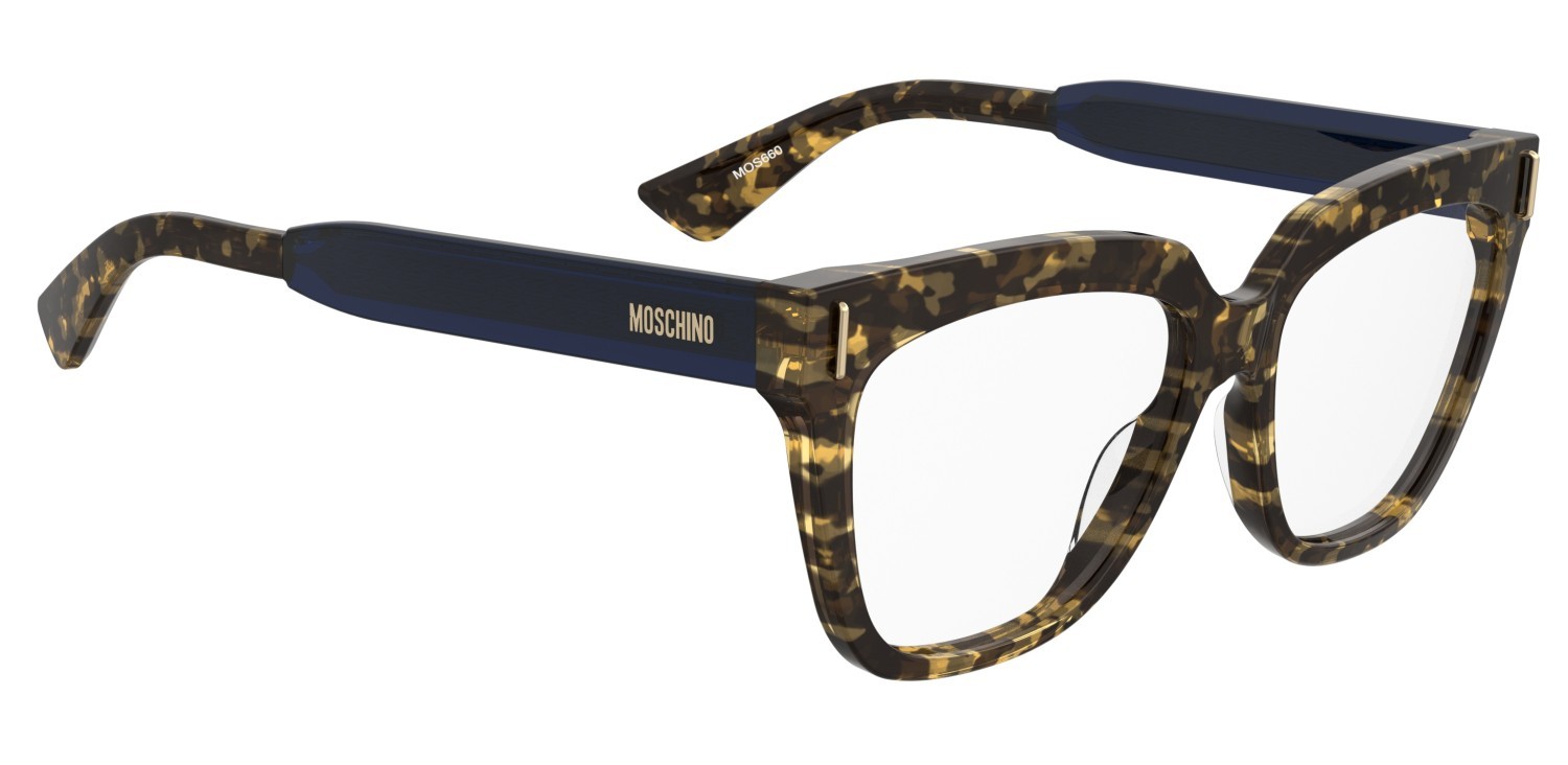 Occhiali da vista Moschino Mos660 110876 IPR colore havana blue forma cat eye 