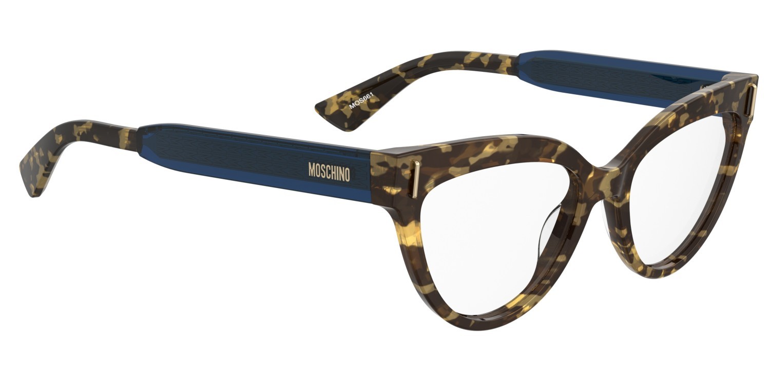 Occhiali da vista Moschino Mos661 110877 IPR colore havana blue forma cat eye 