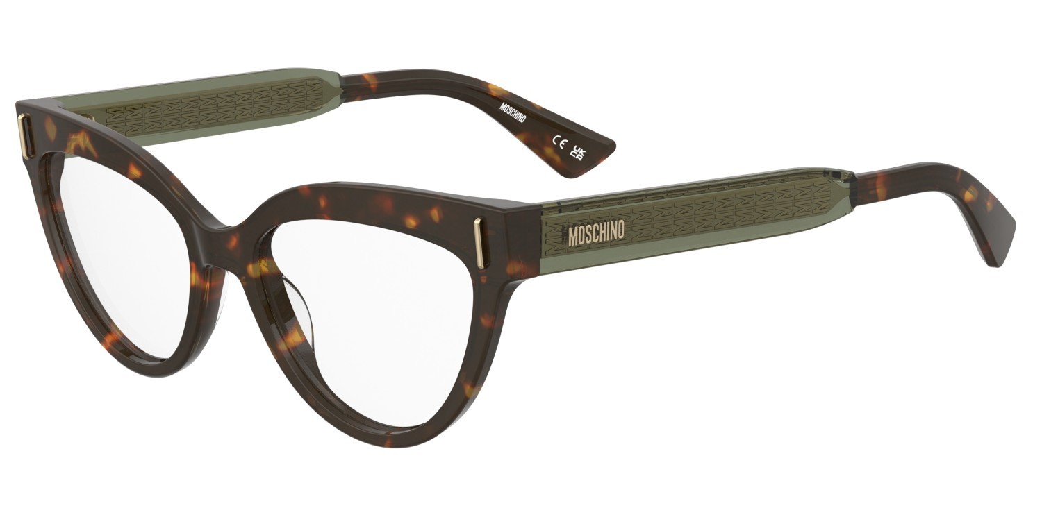 Eyeglasses Moschino Mos661 110877 PHW color havana green shape cat eye 